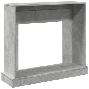 Πλαίσιο Τζακιού Γκρι Σκυρ. 100x30x87,5 εκ. από Επεξ. Ξύλο - Pakobazaar