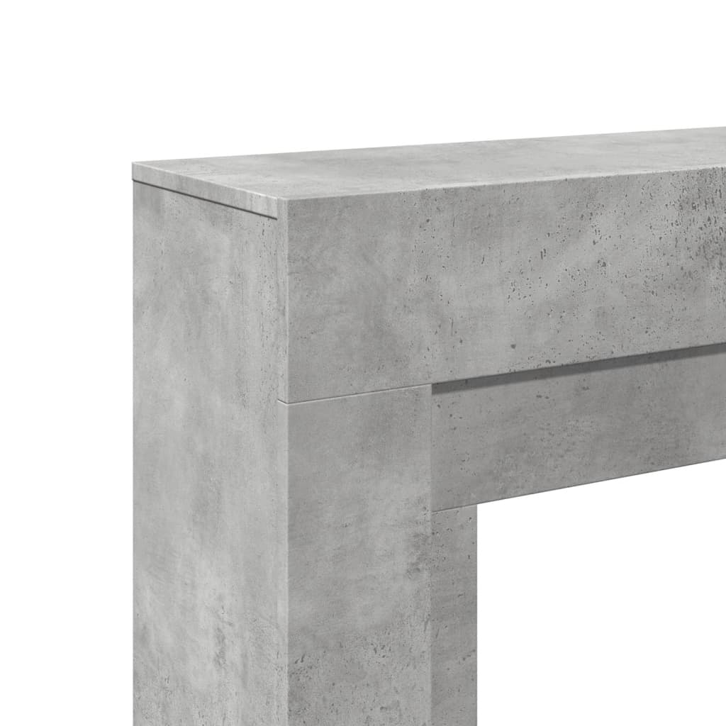 Πλαίσιο Τζακιού Γκρι Σκυρ. 100x30x87,5 εκ. από Επεξ. Ξύλο - Pakobazaar