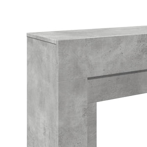 Πλαίσιο Τζακιού Γκρι Σκυρ. 100x30x87,5 εκ. από Επεξ. Ξύλο - Pakobazaar