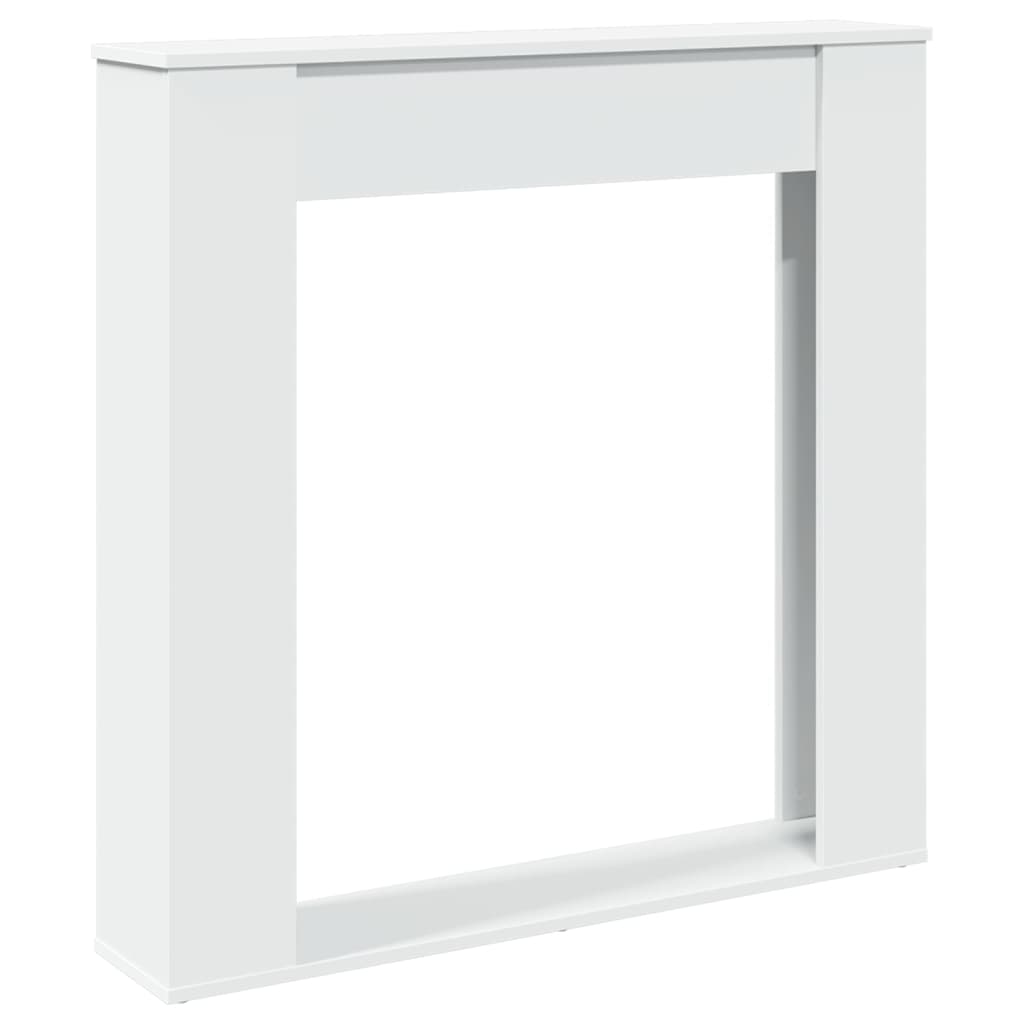 Πλαίσιο Τζακιού Λευκό 100x20x100 εκ. από Επεξ. Ξύλο - Pakobazaar