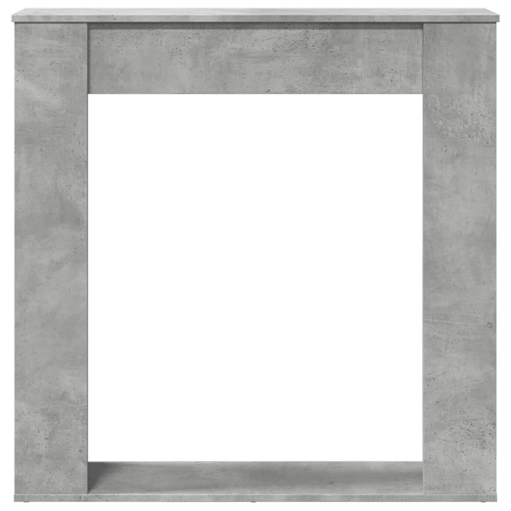 Πλαίσιο Τζακιού Γκρι Σκυρ. 100x20x100 εκ. από Επεξ. Ξύλο