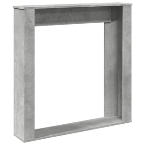 Πλαίσιο Τζακιού Γκρι Σκυρ. 100x20x100 εκ. από Επεξ. Ξύλο