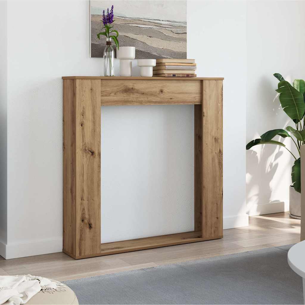 Πλαίσιο Τζακιού Αρτισιανή Δρυς 100x20x100 εκ. από Επεξ. Ξύλο - Pakobazaar