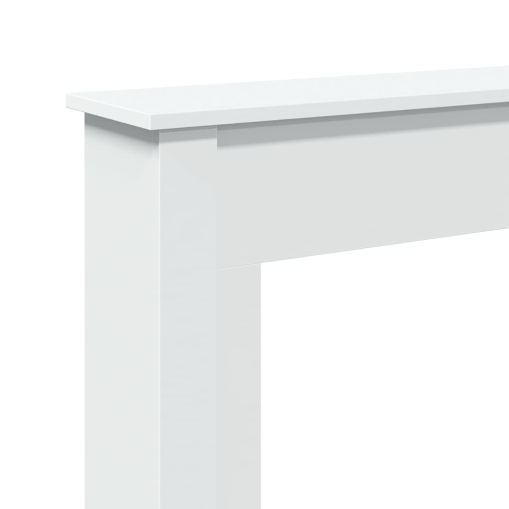 Πλαίσιο Τζακιού Λευκό 75x20x87,5 εκ. από Επεξ. Ξύλο - Pakobazaar