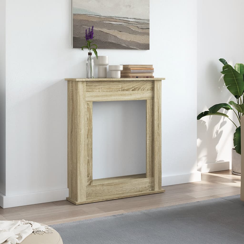 Πλαίσιο Τζακιού Sonoma Δρυς 75x20x87,5 εκ. από Επεξ. Ξύλο - Pakobazaar