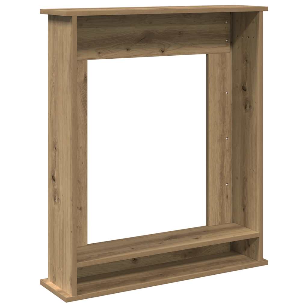 Πλαίσιο Τζακιού Αρτισιανή Δρυς 75x20x87,5 εκ. από Επεξ. Ξύλο - Pakobazaar