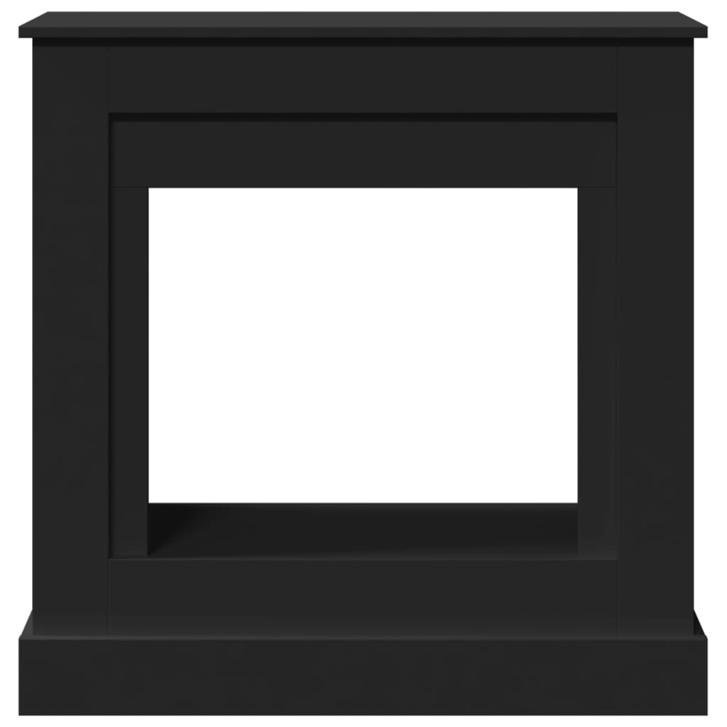Πλαίσιο Τζακιού Μαύρο 90x30x90 εκ. από Επεξ. Ξύλο