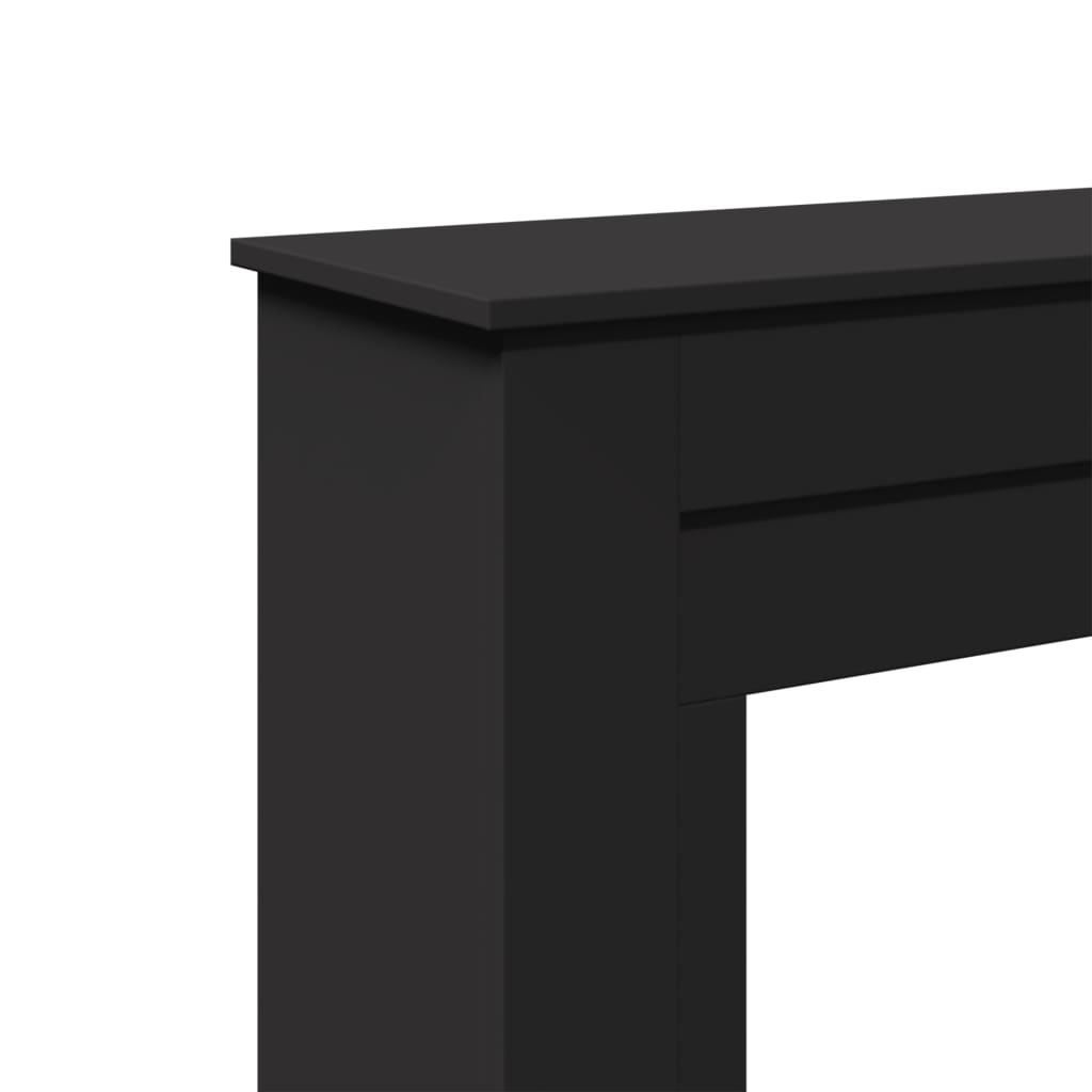 Πλαίσιο Τζακιού Μαύρο 90x30x90 εκ. από Επεξ. Ξύλο