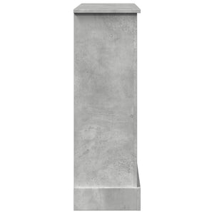 Πλαίσιο Τζακιού Γκρι Σκυρ. 90x30x90 εκ. από Επεξ. Ξύλο - Pakobazaar