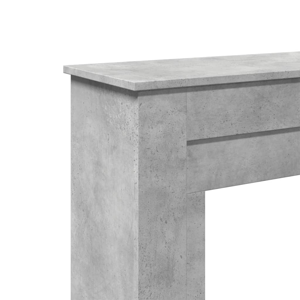 Πλαίσιο Τζακιού Γκρι Σκυρ. 90x30x90 εκ. από Επεξ. Ξύλο - Pakobazaar