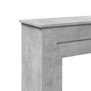 Πλαίσιο Τζακιού Γκρι Σκυρ. 90x30x90 εκ. από Επεξ. Ξύλο - Pakobazaar