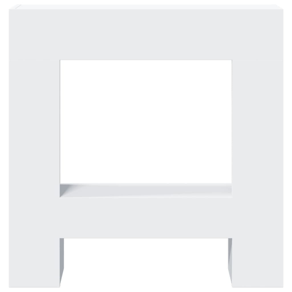 Πλαίσιο Τζακιού Λευκό 81x18x82 εκ. από Επεξ. Ξύλο