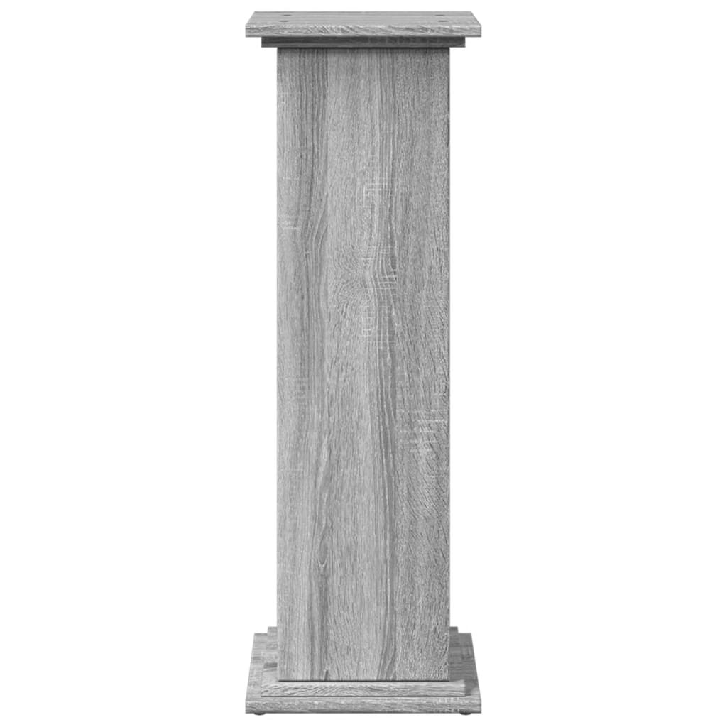 Βάση Οθόνης με Αποθ. Γκρι Sonoma 31x30x90 εκ Επεξεργασμένο Ξύλο