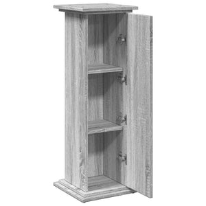 Βάση Οθόνης με Αποθ. Γκρι Sonoma 31x30x90 εκ Επεξεργασμένο Ξύλο