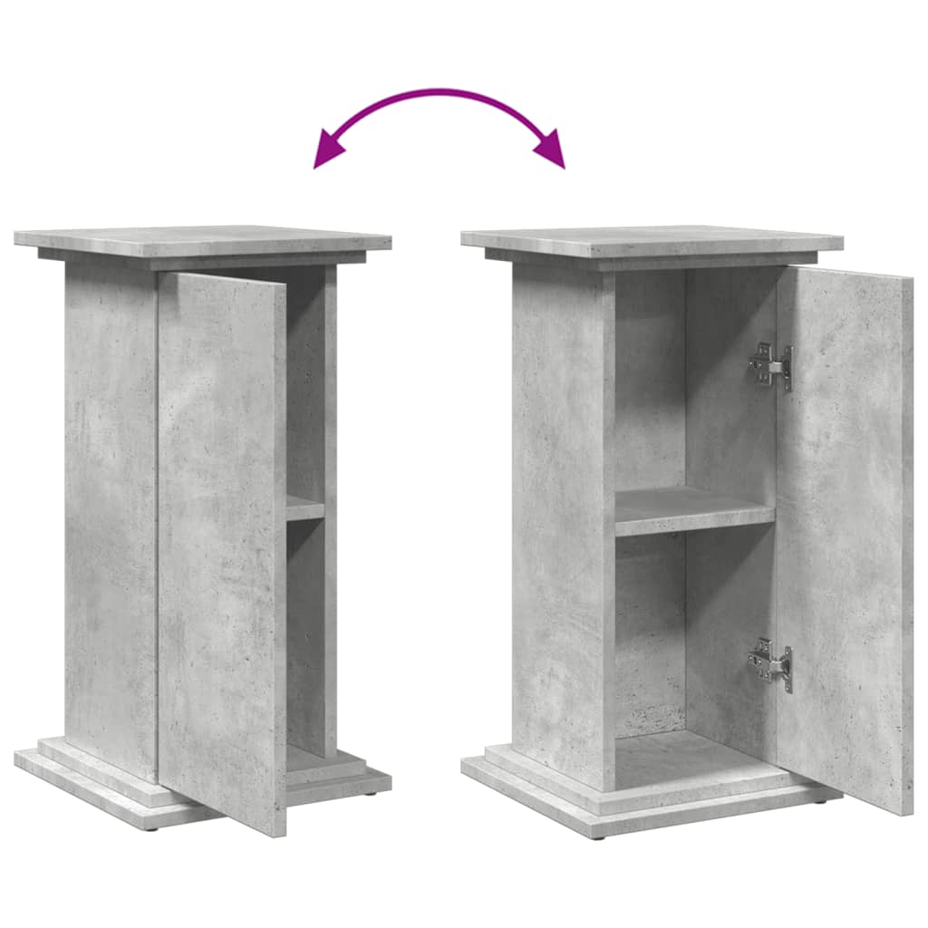 Βάση Οθόνης με Αποθ. Γκρι Σκυρ. 31x30x60 εκ. Επεξεργ. Ξύλο