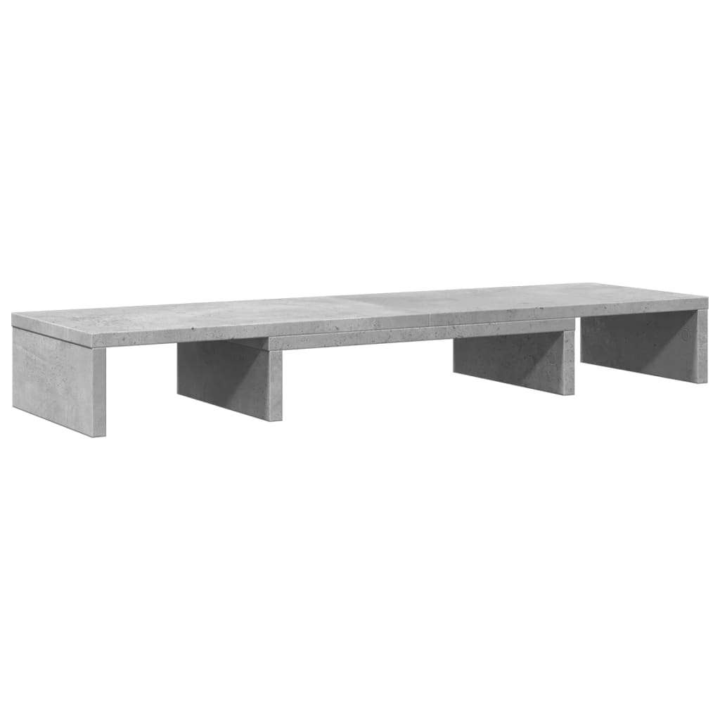 Βάση Οθόνης Ρυθμιζ. Γκρι Σκυρ. 80x24x10,5 εκ. Επεξεργ. Ξύλο - Pakobazaar