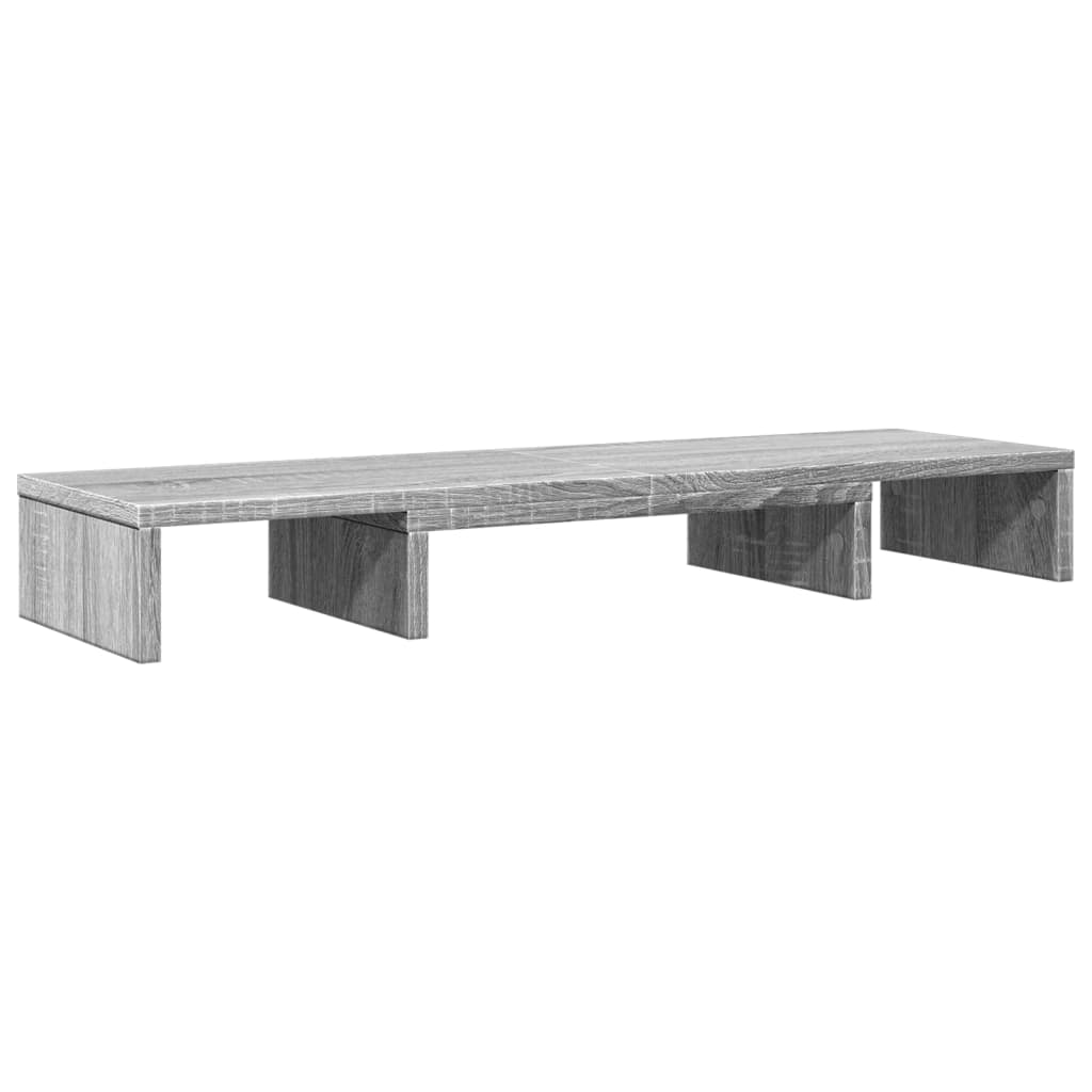 Βάση Οθόνης Ρυθμιζ. Γκρι Sonoma 80x24x10,5 εκ. Επεξεργ. Ξύλο