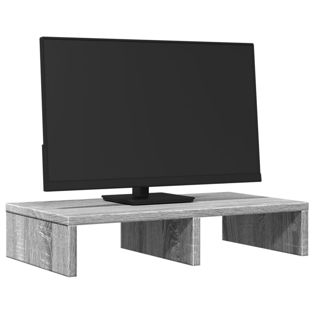Βάση Οθόνης Γκρι Sonoma 50x27x10 εκ. από Επεξεργασμένο Ξύλο