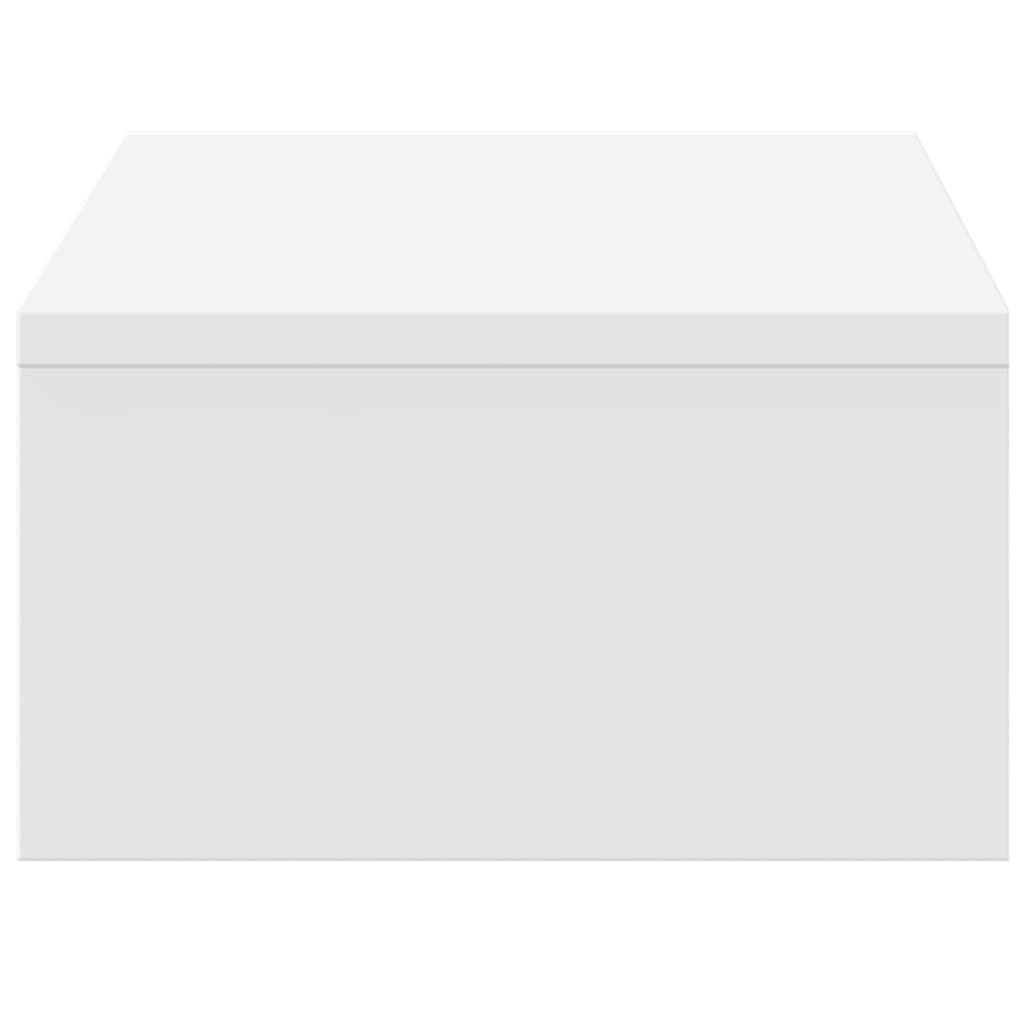 Βάση Οθόνης με Συρτάρια Λευκή 50x27x15 εκ. Επεξεργασμένο Ξύλο