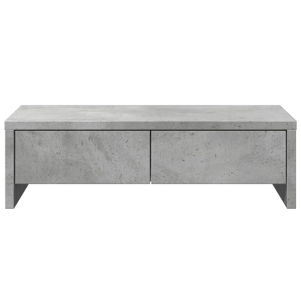 Βάση Οθόνης με Συρτάρια Γκρι Σκυρ. 50x27x15 εκ. Επεξεργ. Ξύλο