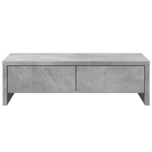 Βάση Οθόνης με Συρτάρια Γκρι Σκυρ. 50x27x15 εκ. Επεξεργ. Ξύλο