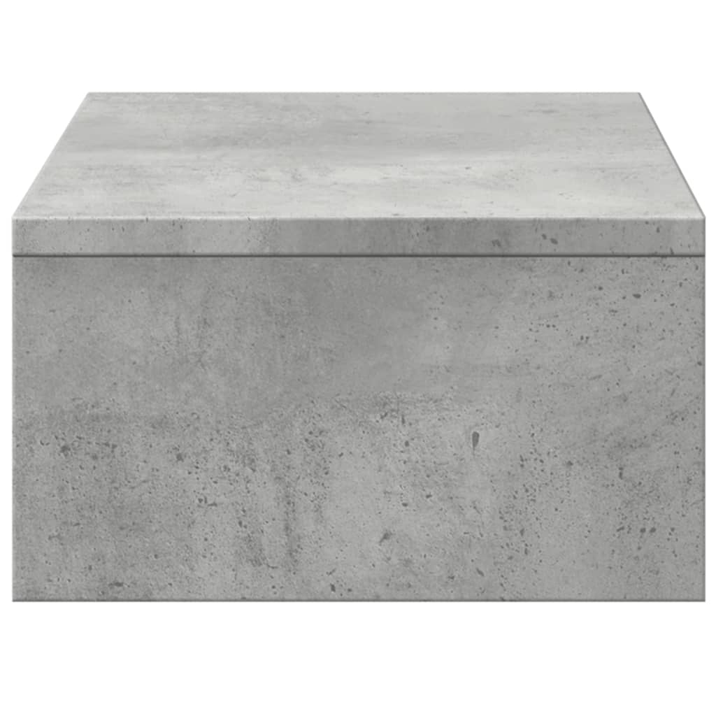 Βάση Οθόνης με Συρτάρια Γκρι Σκυρ. 50x27x15 εκ. Επεξεργ. Ξύλο