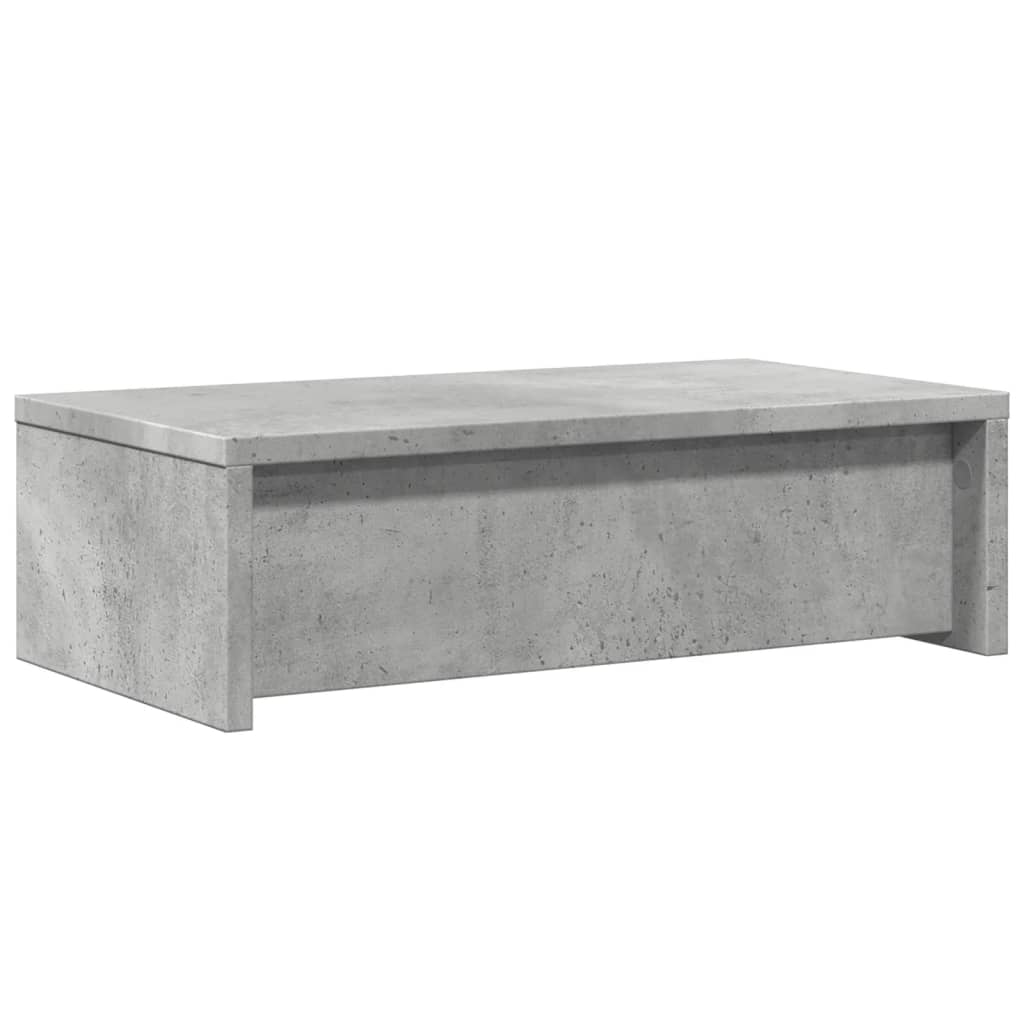 Βάση Οθόνης με Συρτάρια Γκρι Σκυρ. 50x27x15 εκ. Επεξεργ. Ξύλο
