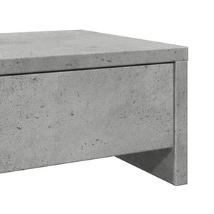Βάση Οθόνης με Συρτάρια Γκρι Σκυρ. 50x27x15 εκ. Επεξεργ. Ξύλο
