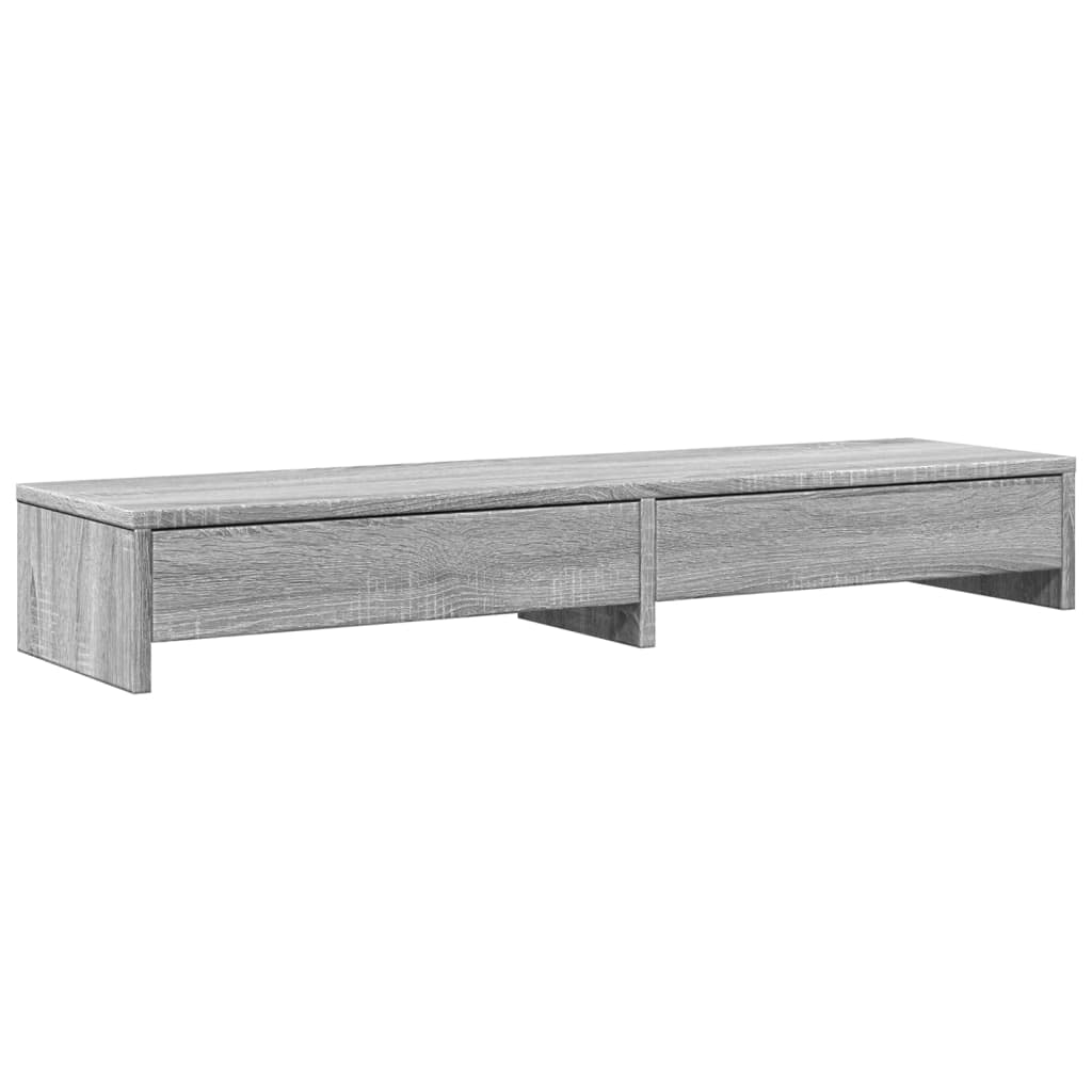 Βάση Οθόνης με Συρτάρια Γκρι Sonoma 100x27x15 εκ. Επεξεργ. Ξύλο - Pakobazaar