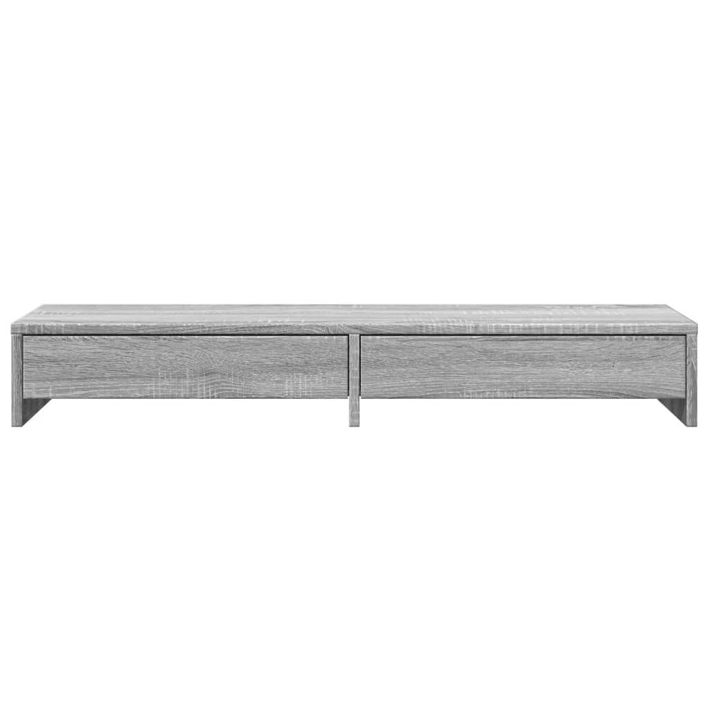 Βάση Οθόνης με Συρτάρια Γκρι Sonoma 100x27x15 εκ. Επεξεργ. Ξύλο - Pakobazaar