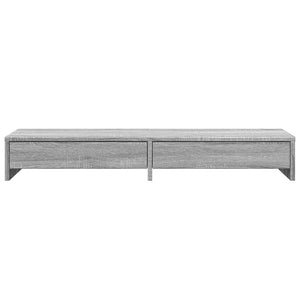 Βάση Οθόνης με Συρτάρια Γκρι Sonoma 100x27x15 εκ. Επεξεργ. Ξύλο - Pakobazaar