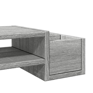 Βάση Οθόνης με Αποθ. Γκρι Sonoma 70x27x15 εκ. Επεξεργ. Ξύλο