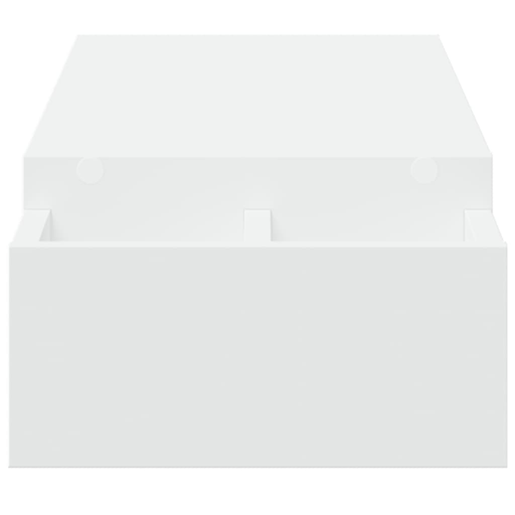 Βάση Οθόνης με Αποθ. Λευκή 100x27x15 εκ. από Επεξεργ. Ξύλο