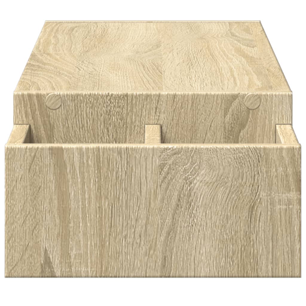 Βάση Οθόνης με Αποθ. Sonoma Δρυς 100x27x15 εκ. Επεξεργ. Ξύλο - Pakobazaar