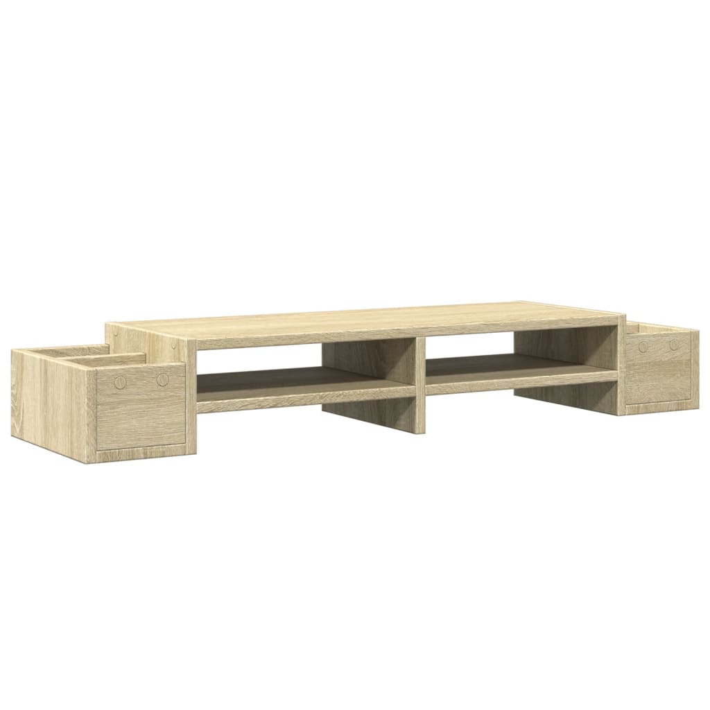 Βάση Οθόνης με Αποθ. Sonoma Δρυς 100x27x15 εκ. Επεξεργ. Ξύλο - Pakobazaar