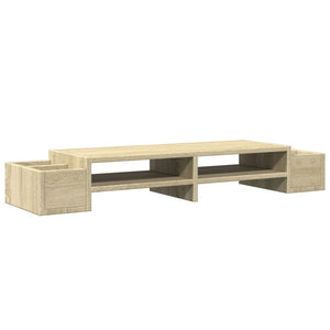 Βάση Οθόνης με Αποθ. Sonoma Δρυς 100x27x15 εκ. Επεξεργ. Ξύλο - Pakobazaar