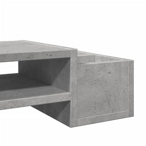 Βάση Οθόνης με Αποθ. Γκρι Σκυρ. 100x27x15 εκ. Επεξεργ. Ξύλο