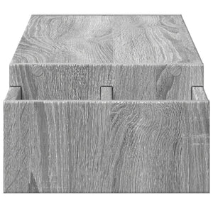 Βάση Οθόνης με Αποθ. Γκρι Sonoma 100x27x15 εκ. Επεξεργ. Ξύλο