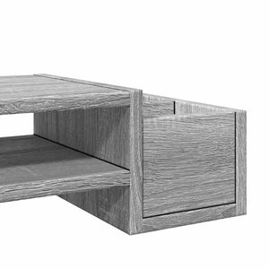 Βάση Οθόνης με Αποθ. Γκρι Sonoma 100x27x15 εκ. Επεξεργ. Ξύλο