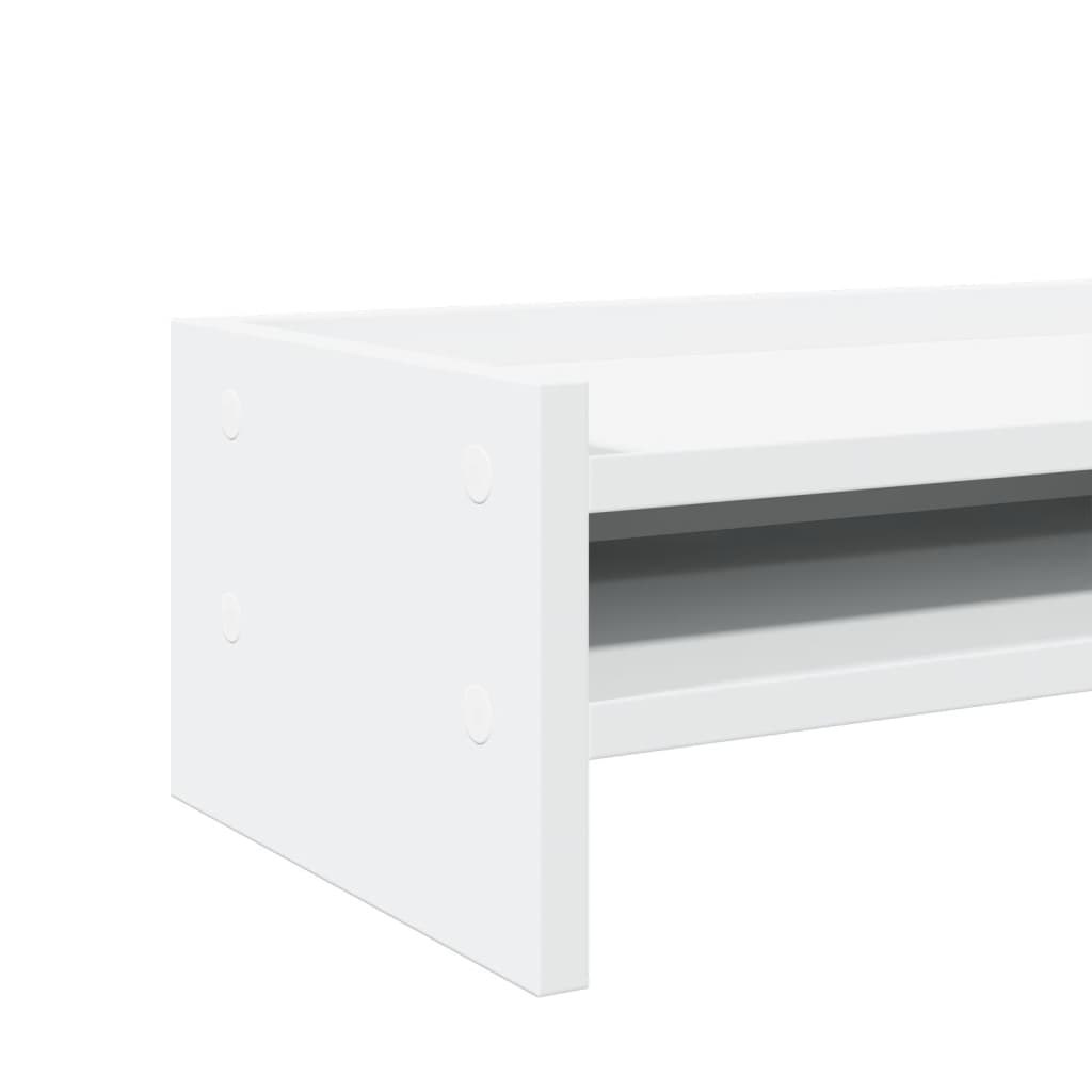 Βάση Οθόνης Λευκή 42x24x16 εκ. από Επεξ. Ξύλο