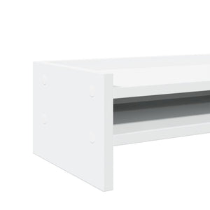 Βάση Οθόνης Λευκή 42x24x16 εκ. από Επεξ. Ξύλο