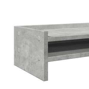 Βάση Οθονών Γκρι του Σκυροδέματος 42x24x16 εκ. από Επεξ. Ξύλο