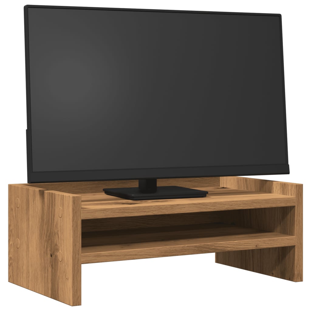 Βάση Οθόνης Αρτισιανή Δρυς 42x24x16 εκ. από Επεξ. Ξύλο