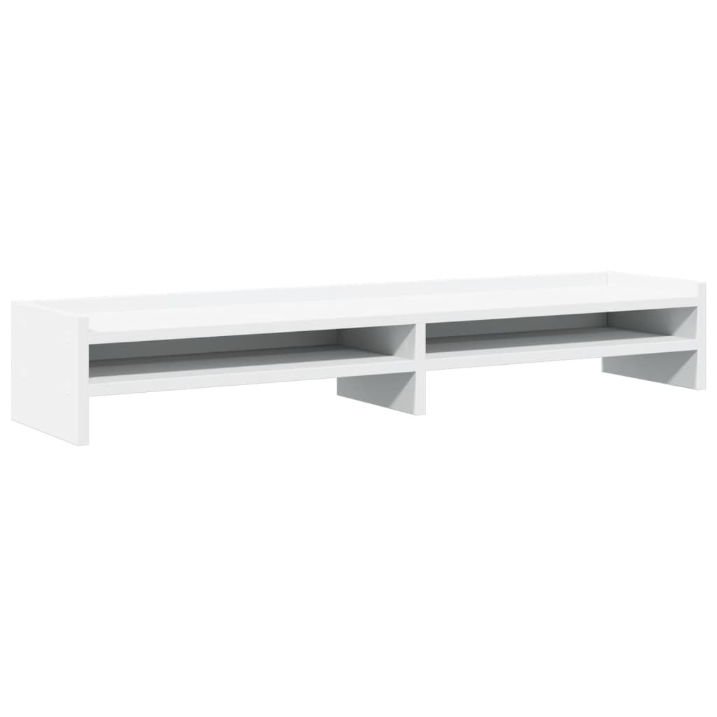 Βάση Οθονών Λευκή 100x24x16 εκ. από Επεξ. Ξύλο - Pakobazaar