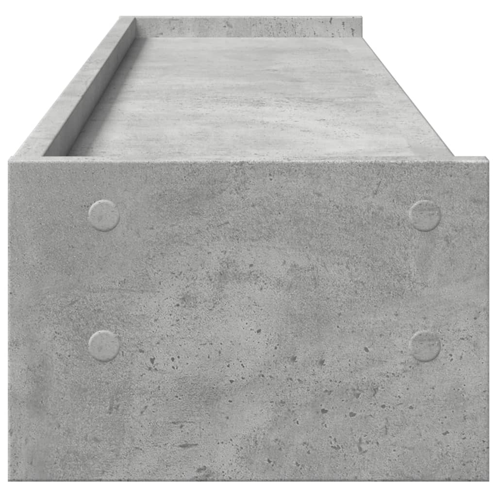 Βάση Οθονών Γκρι του Σκυροδέματος 100x24x16 εκ. από Επεξ. Ξύλο