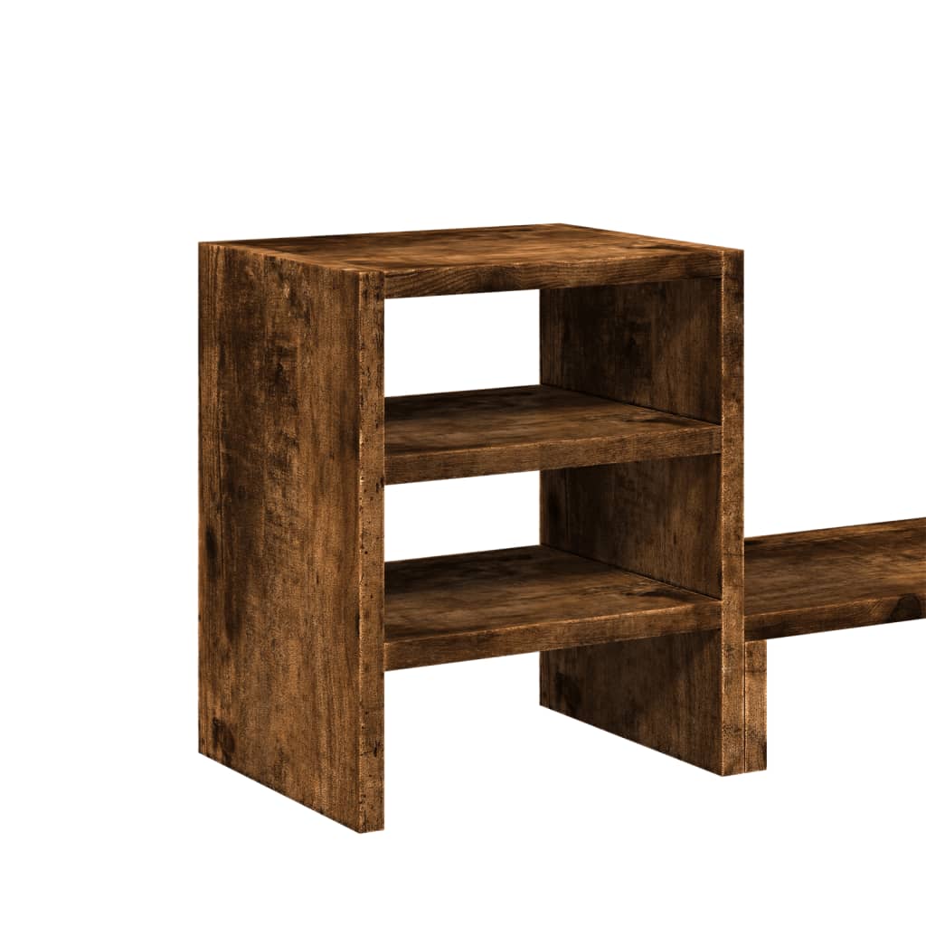 Βάση Οθόνης με Organiser Γραφείου Καπνιστή Δρυς από Επεξ. Ξύλο