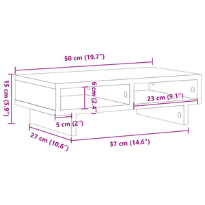 Βάση Οθόνης Αρτισιανή Δρυς 50x27x15 εκ. από Επεξ. Ξύλο - Pakobazaar