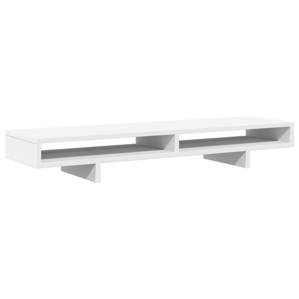 Βάση Οθόνης Λευκή 100x27x15 εκ. από Επεξ. Ξύλο - Pakobazaar
