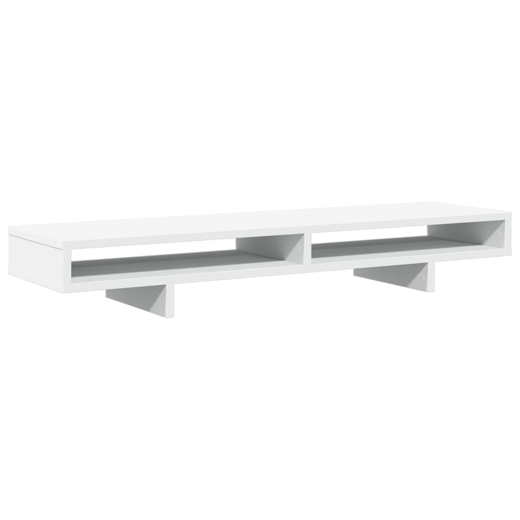 Βάση Οθόνης Λευκή 100x27x15 εκ. από Επεξ. Ξύλο - Pakobazaar