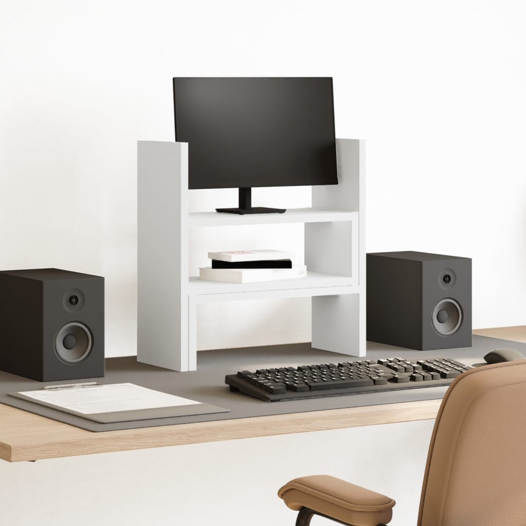 Έπιπλο Οργάνωσης Γραφείου Ρυθμιζ. Λευκό 40x17x41 εκ. Επεξ. Ξύλο - Pakobazaar